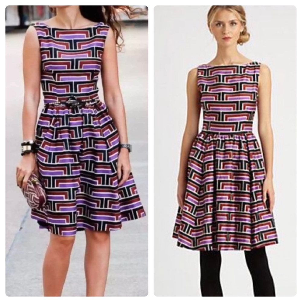 Kate Spade Florence Broadhurst  Multicolor Geometric Dress
